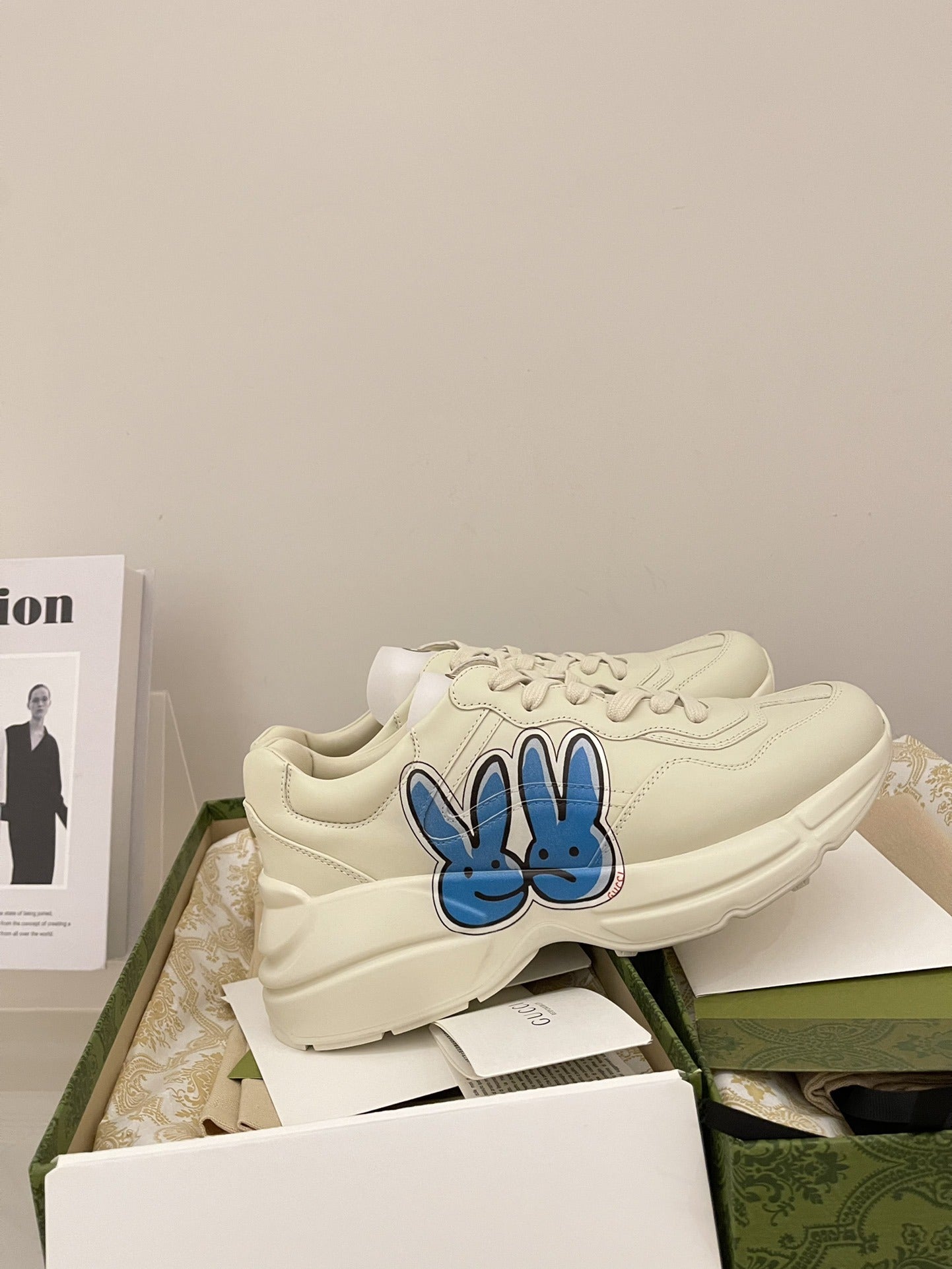 Gucci Calfskin Leather Sneakers