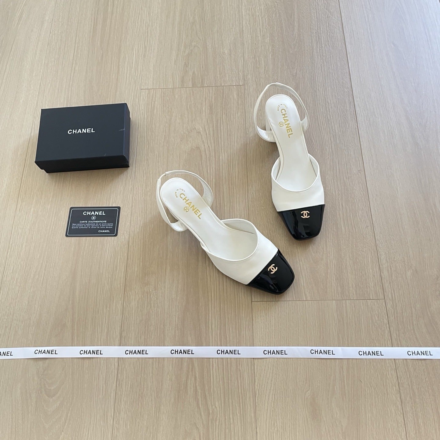 Chanel Leather Colorblock Sandals