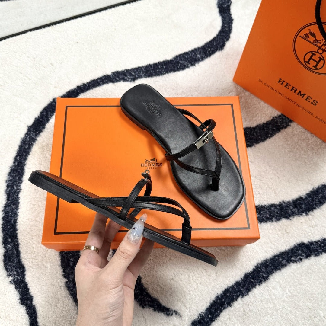 Hermes Leather Logo Slides
