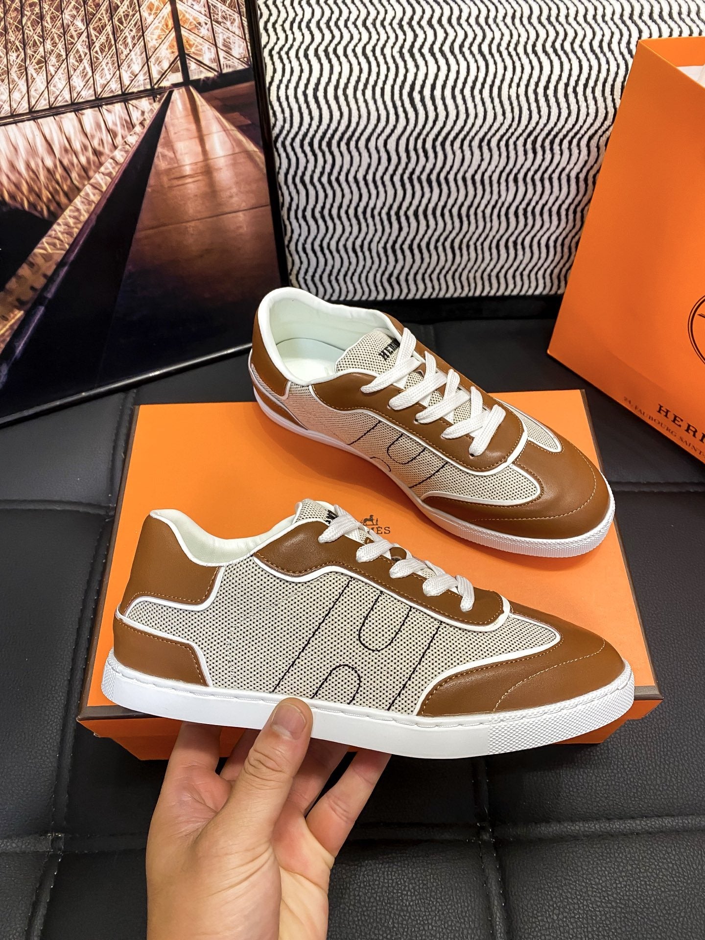 Hermes Black Sneakers