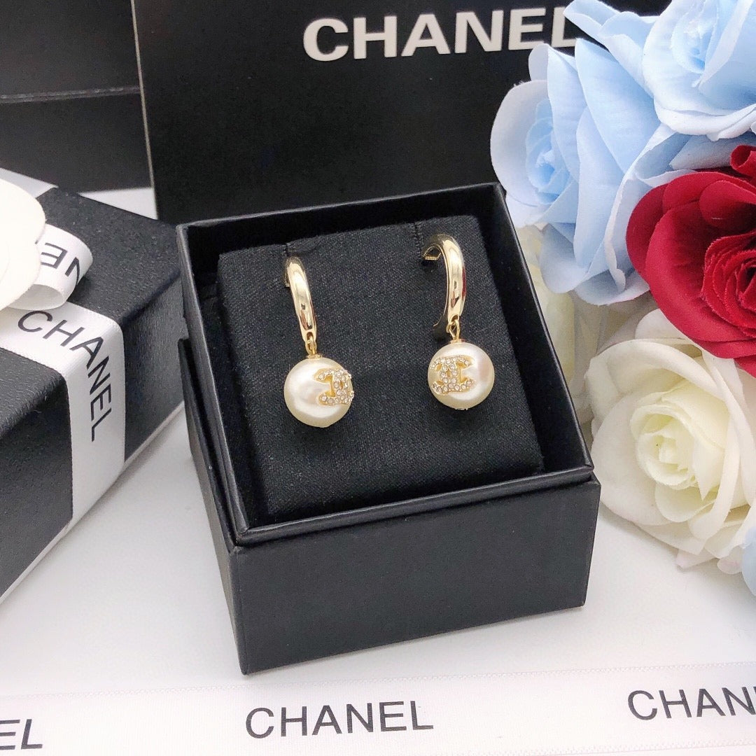 Chanel Pearl Earrings