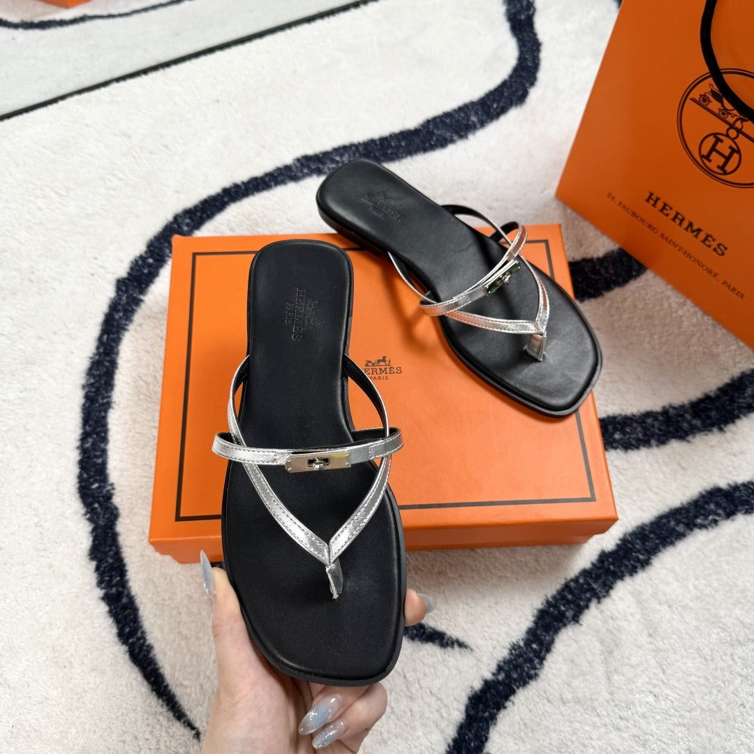 Hermes Leather Logo Slides