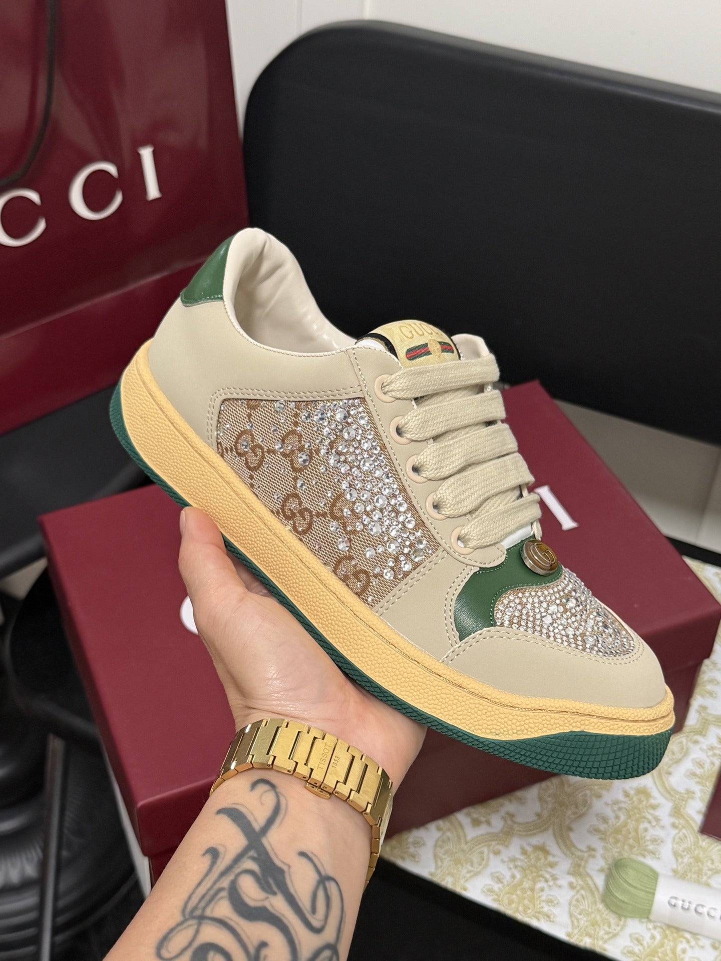 Gucci Crystal Sneakers