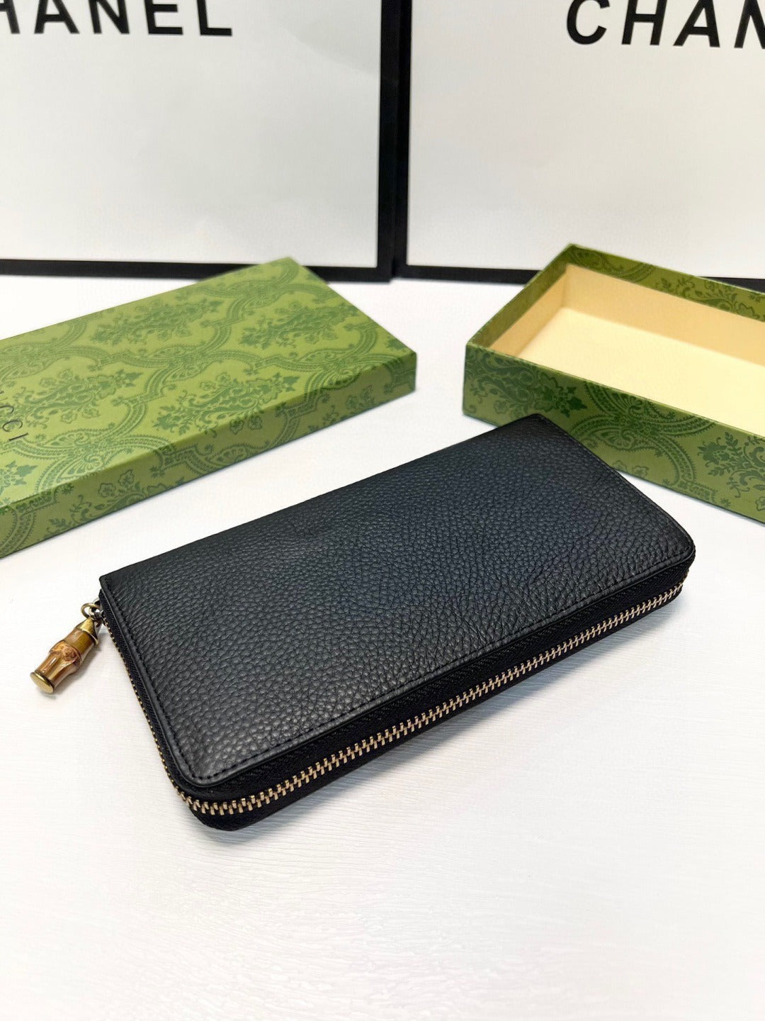 Chanel Black Zip Wallet