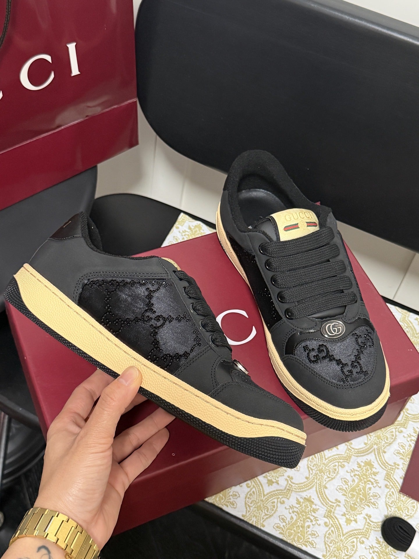 Gucci Crystal Sneakers