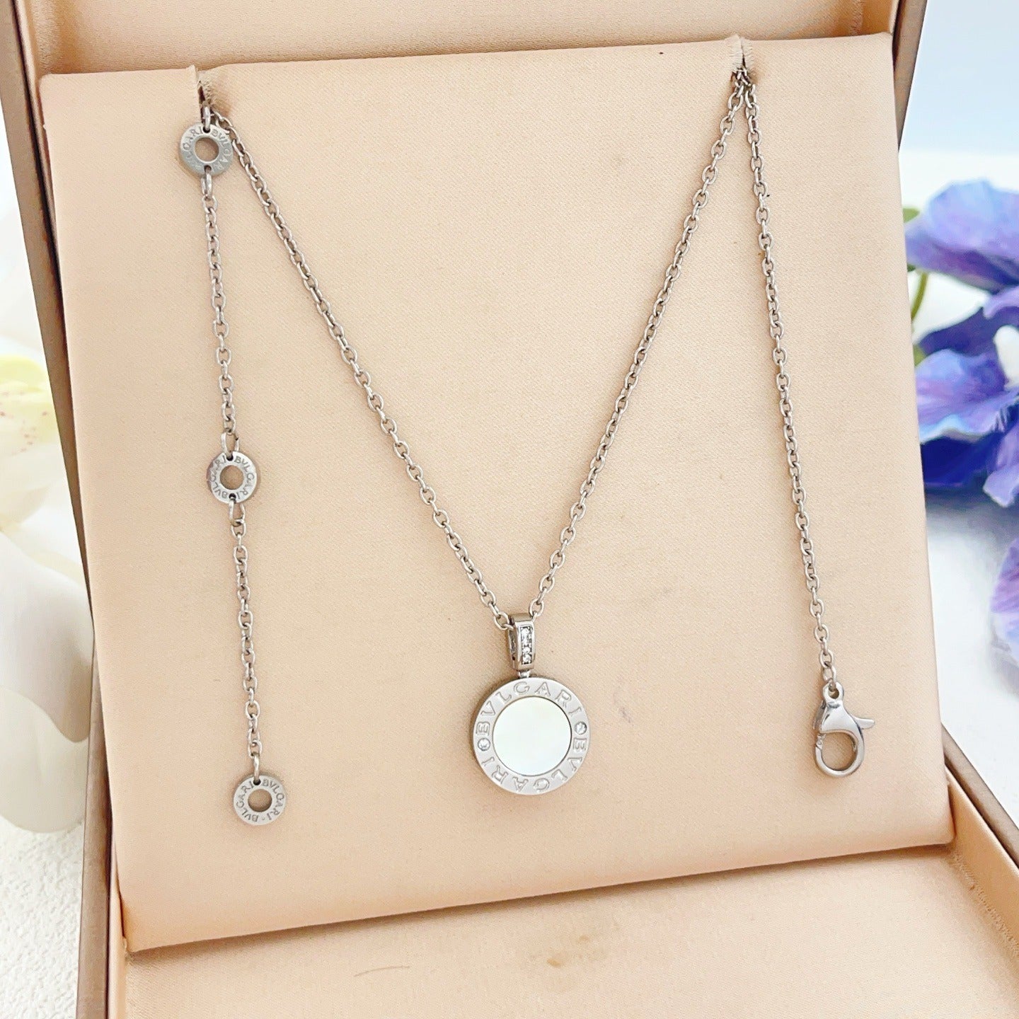 Bvlgari Silver Brass Round Necklace