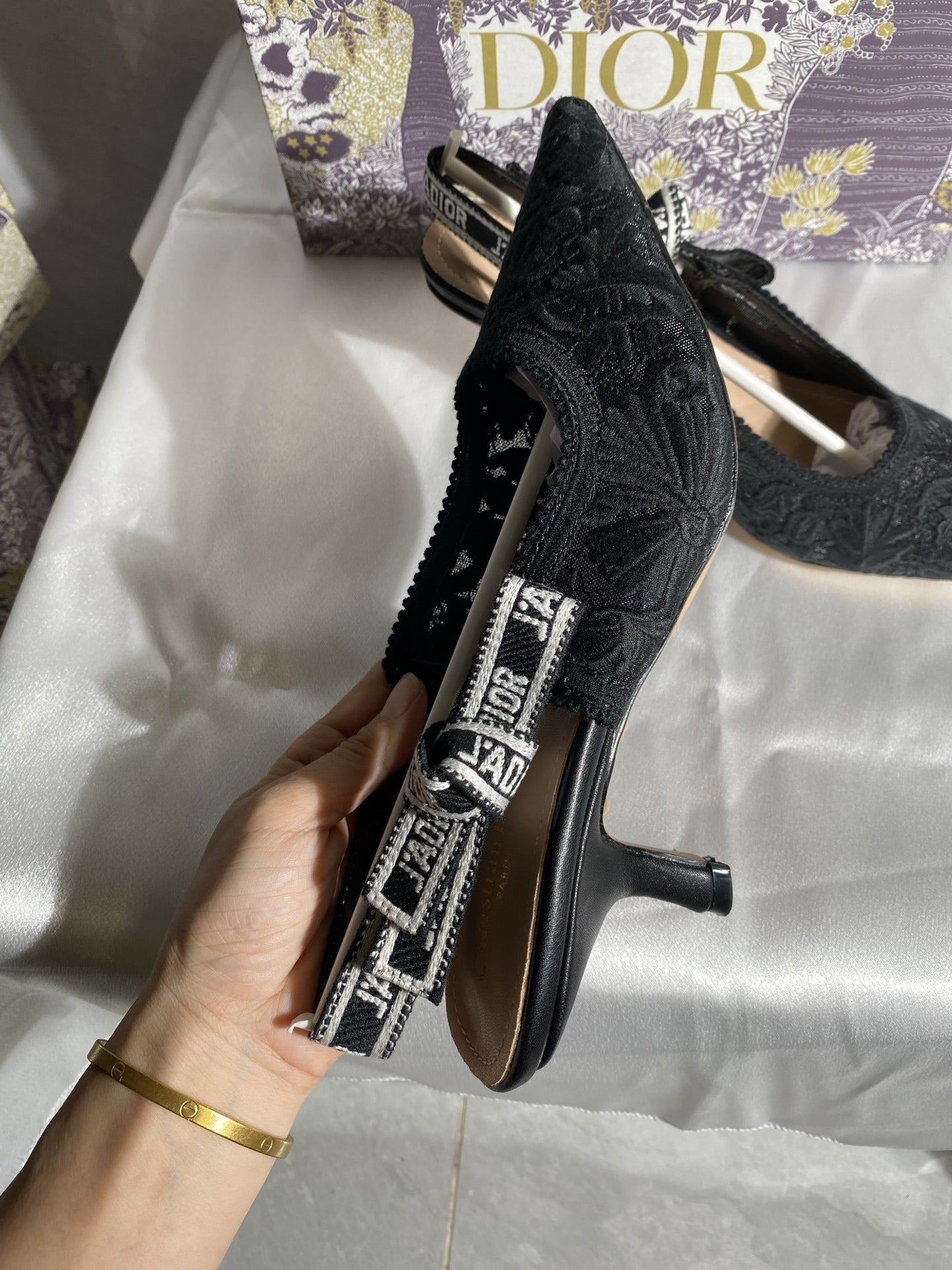 Dior Embroidered Heels