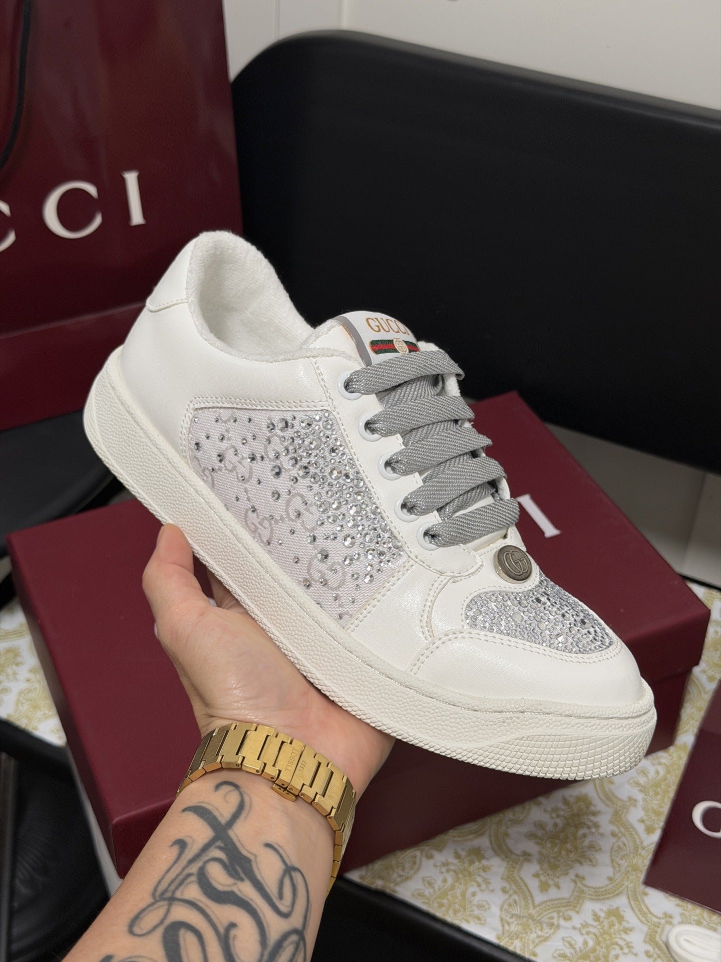 Gucci Crystal Sneakers