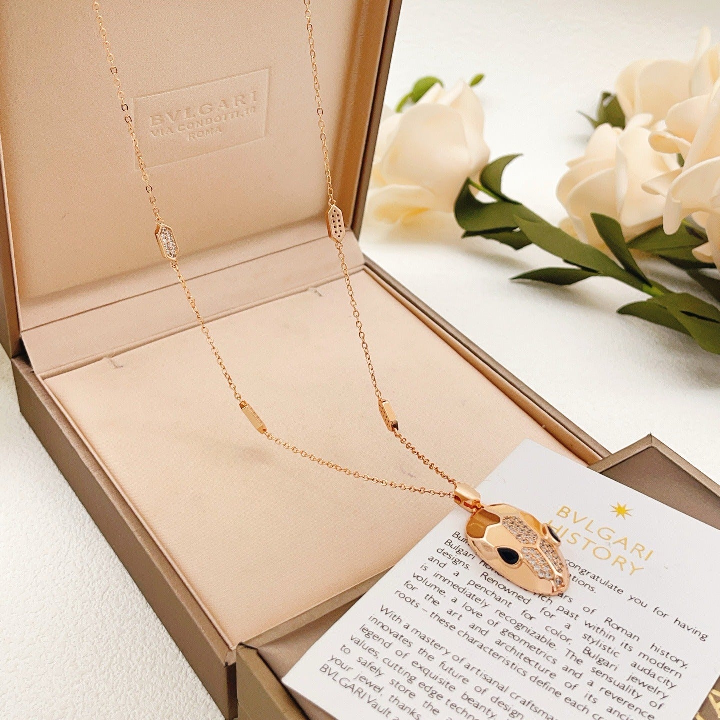 Bvlgari Brass Serpent Necklace