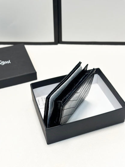 Saint Laurent Black Calfskin Leather Wallet