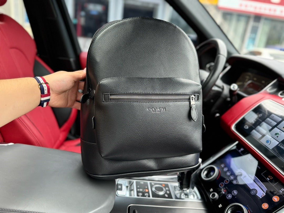 Coach Black Canvas Zip Backpack