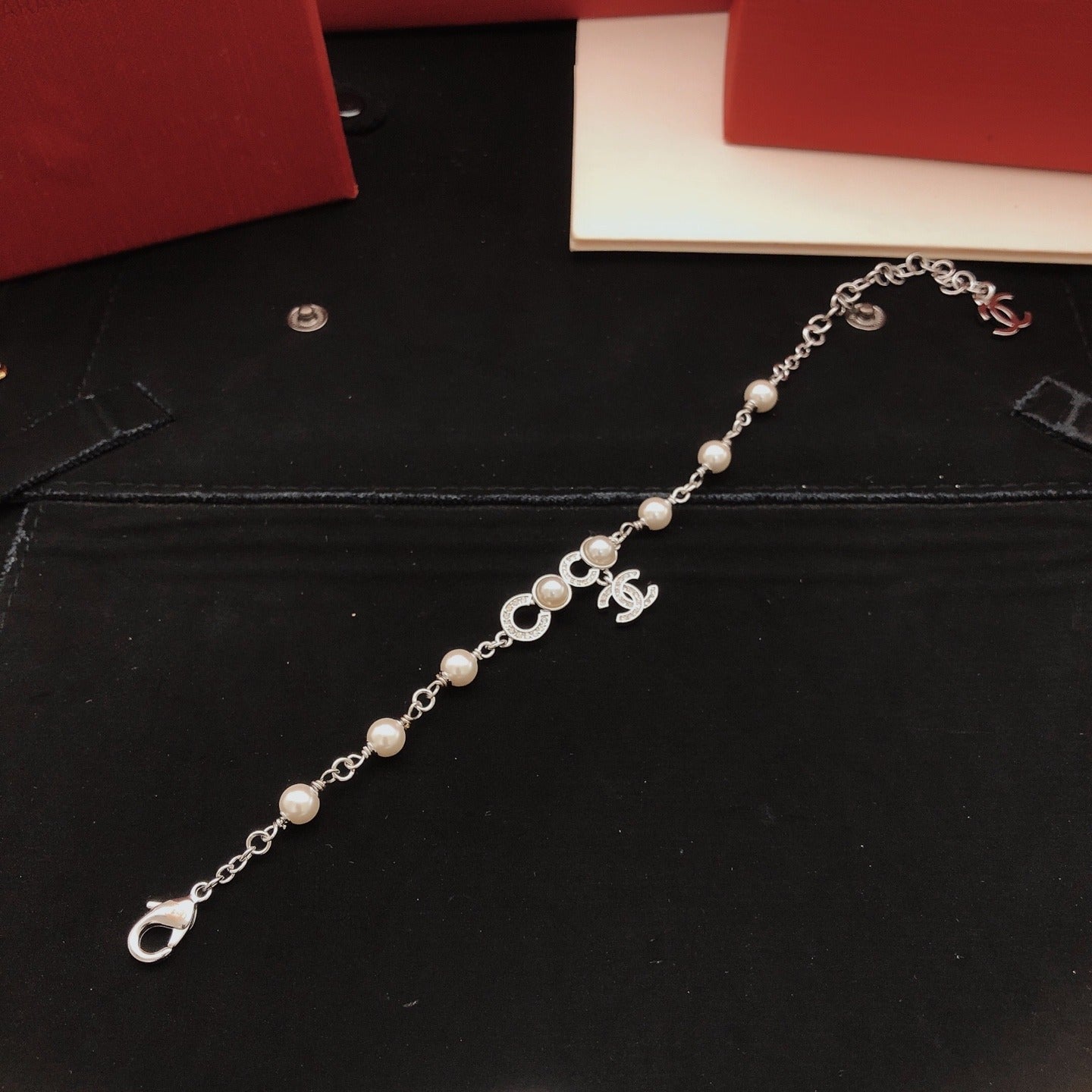 Chanel Brass Pearl Bracelet