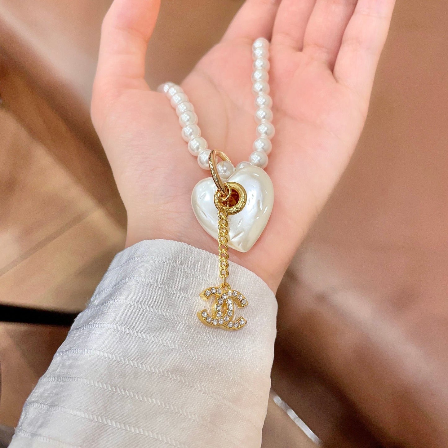Chanel Logo Necklace