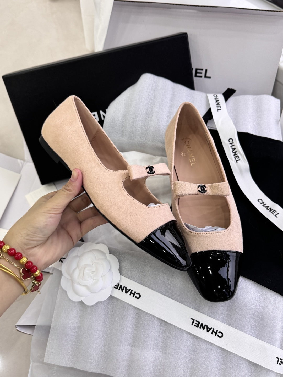 Chanel Patent Leather Bow Shoes