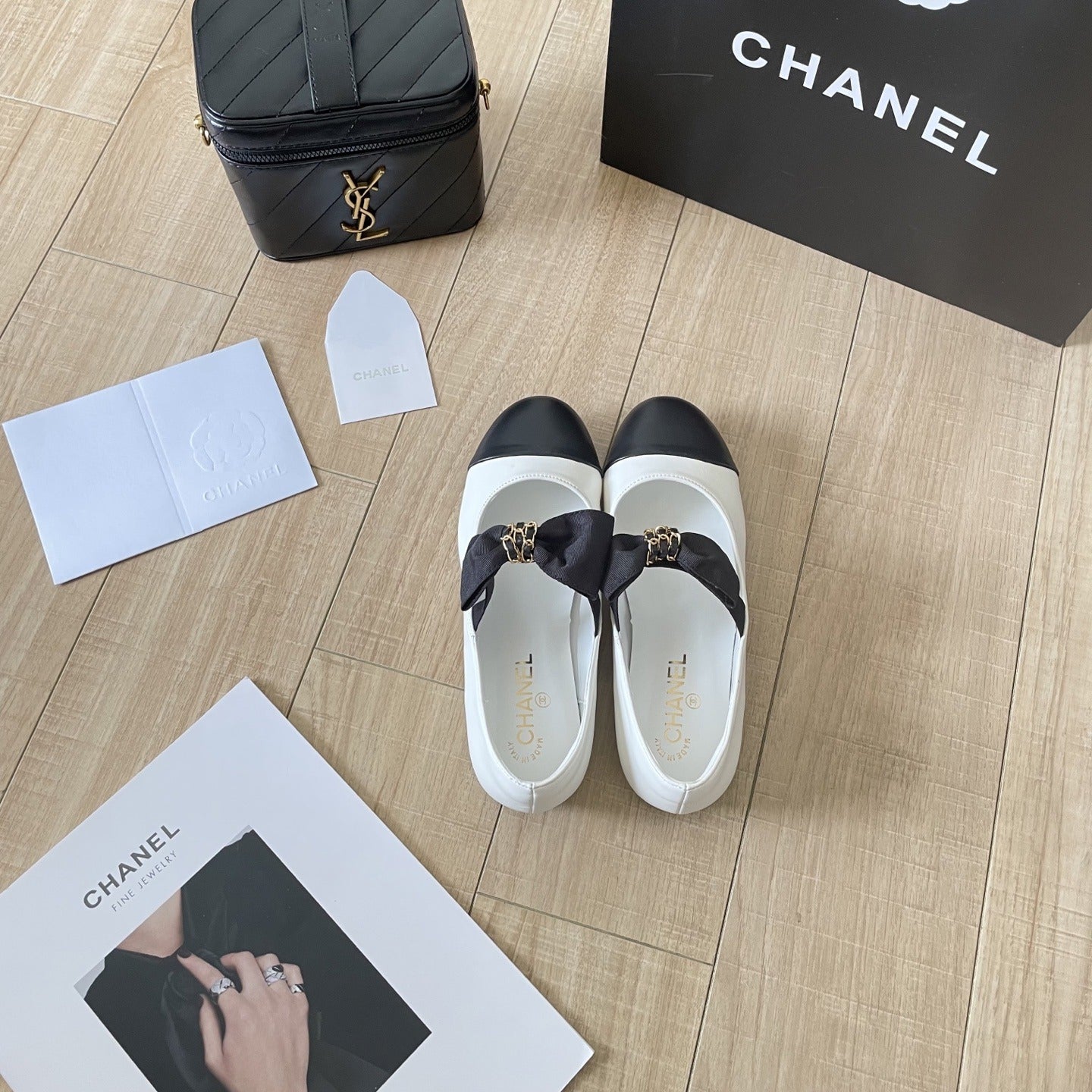 Chanel Leather Bow Shoes