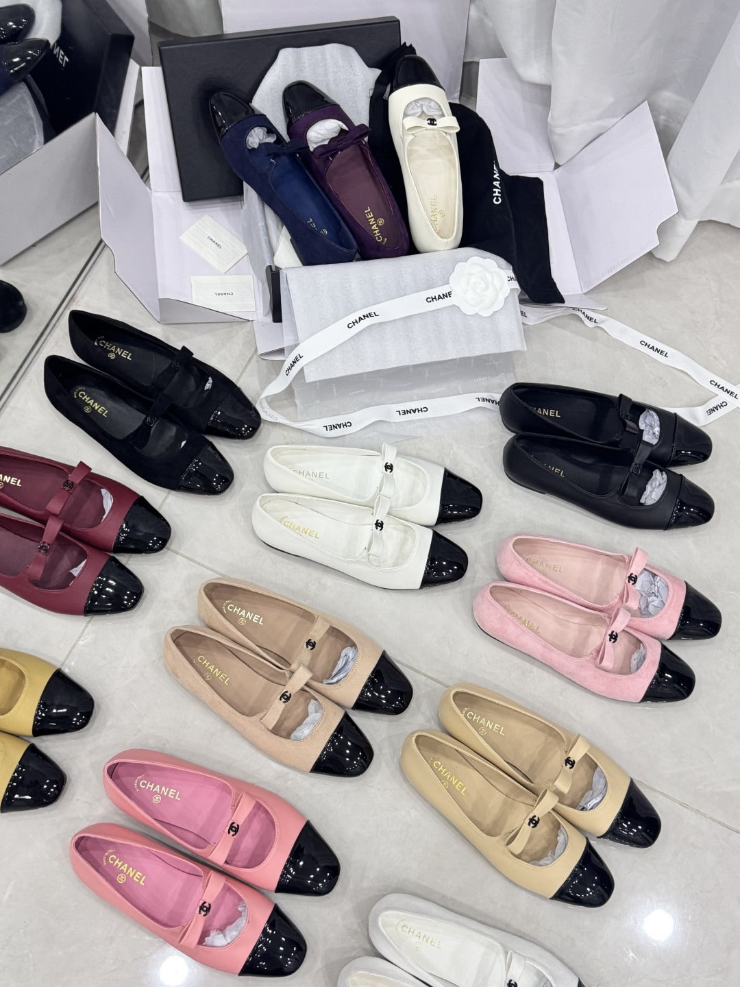 Chanel Patent Leather Bow Shoes