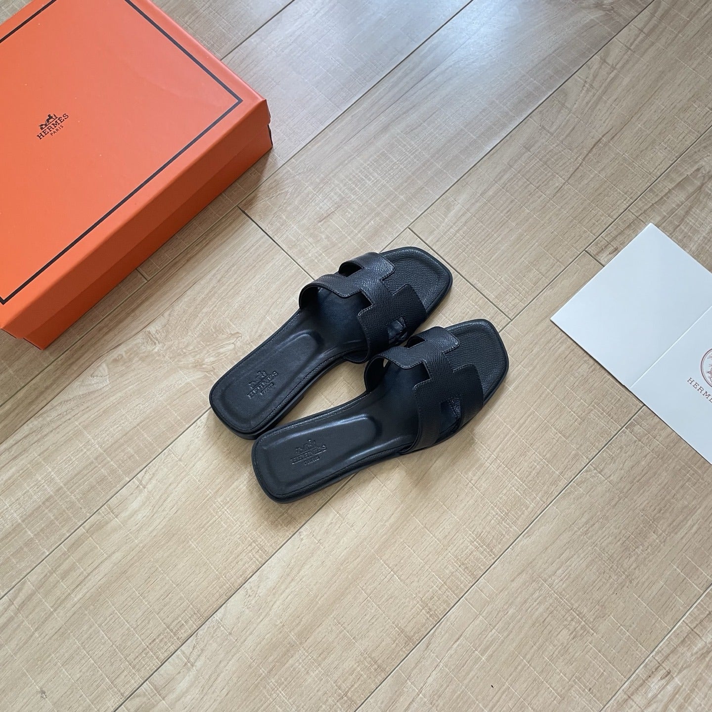 Hermes Leather Slides