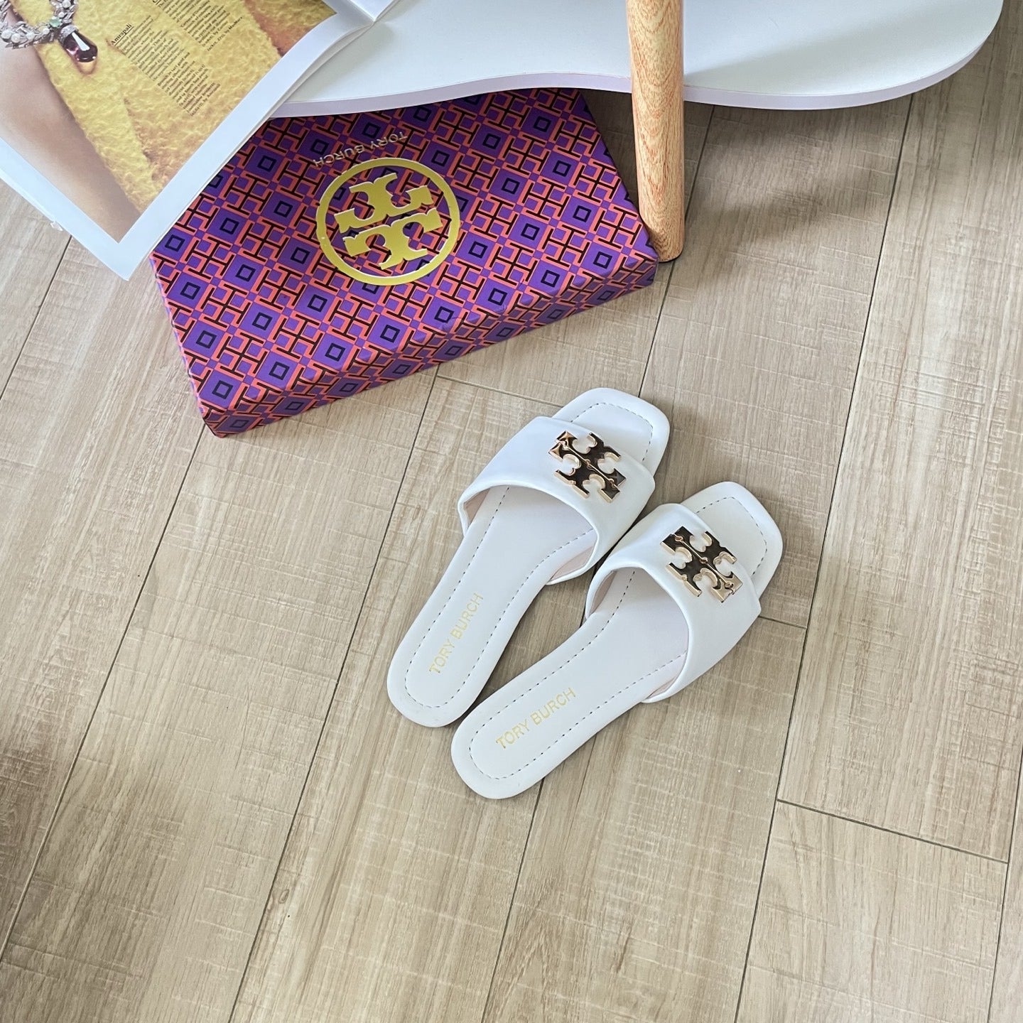 Tory Burch Patent Leather Slides