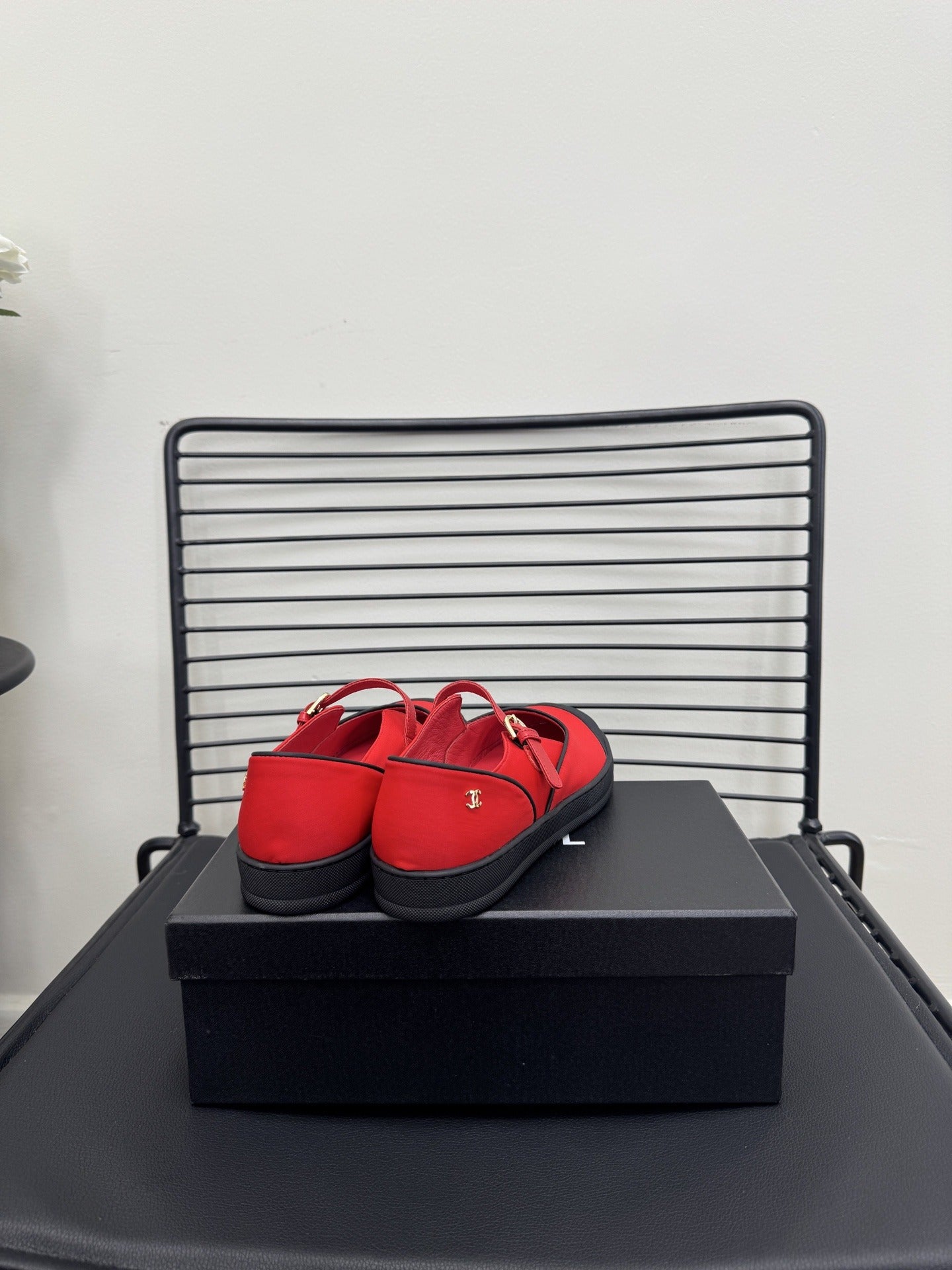 Chanel Lambskin Leather Logo Shoes