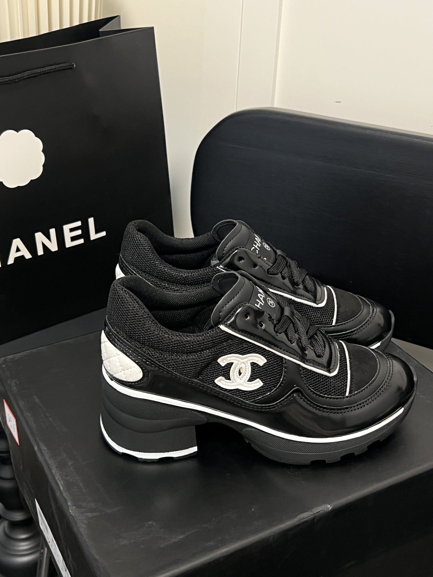 Chanel Logo Sneakers
