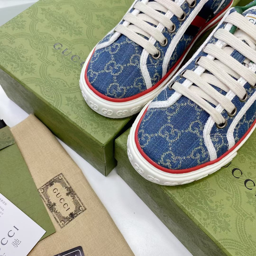 Gucci Canvas & Lambskin Leather Canvas Shoes