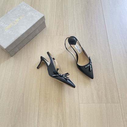 Jimmy Choo Patent Leather Bow Sandals