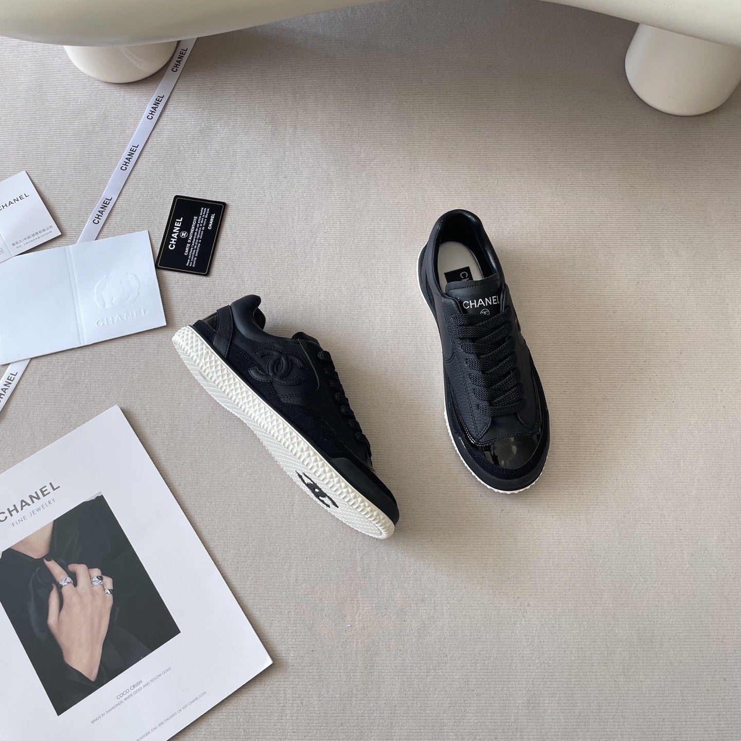 Chanel Leather Colorblock Shoes