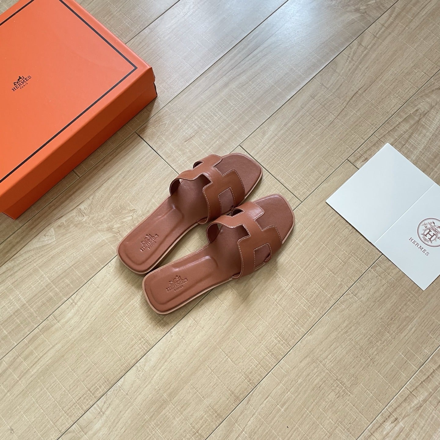 Hermes Leather Slides