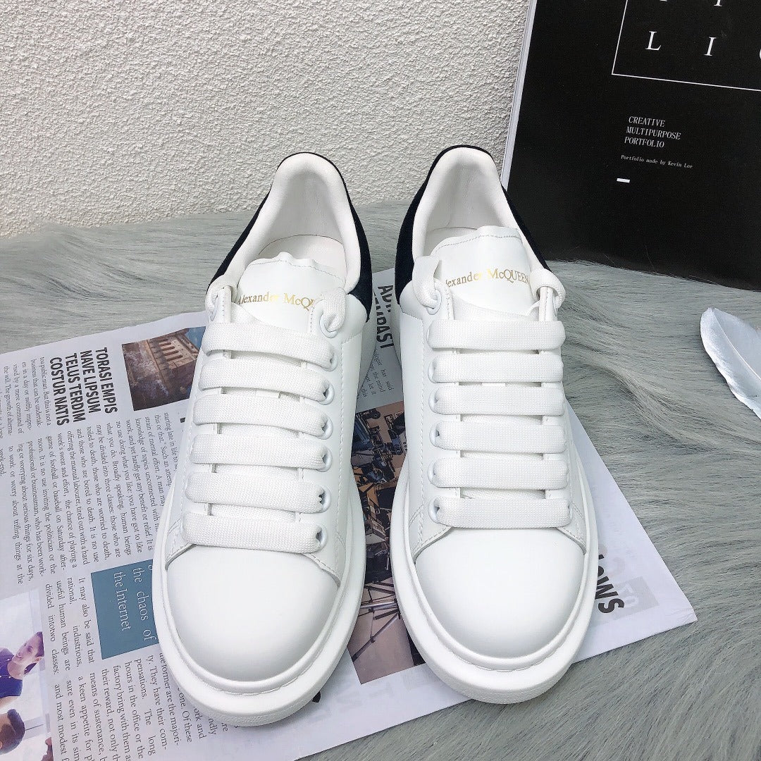 Alexander McQueen Lambskin Leather Logo Sneakers