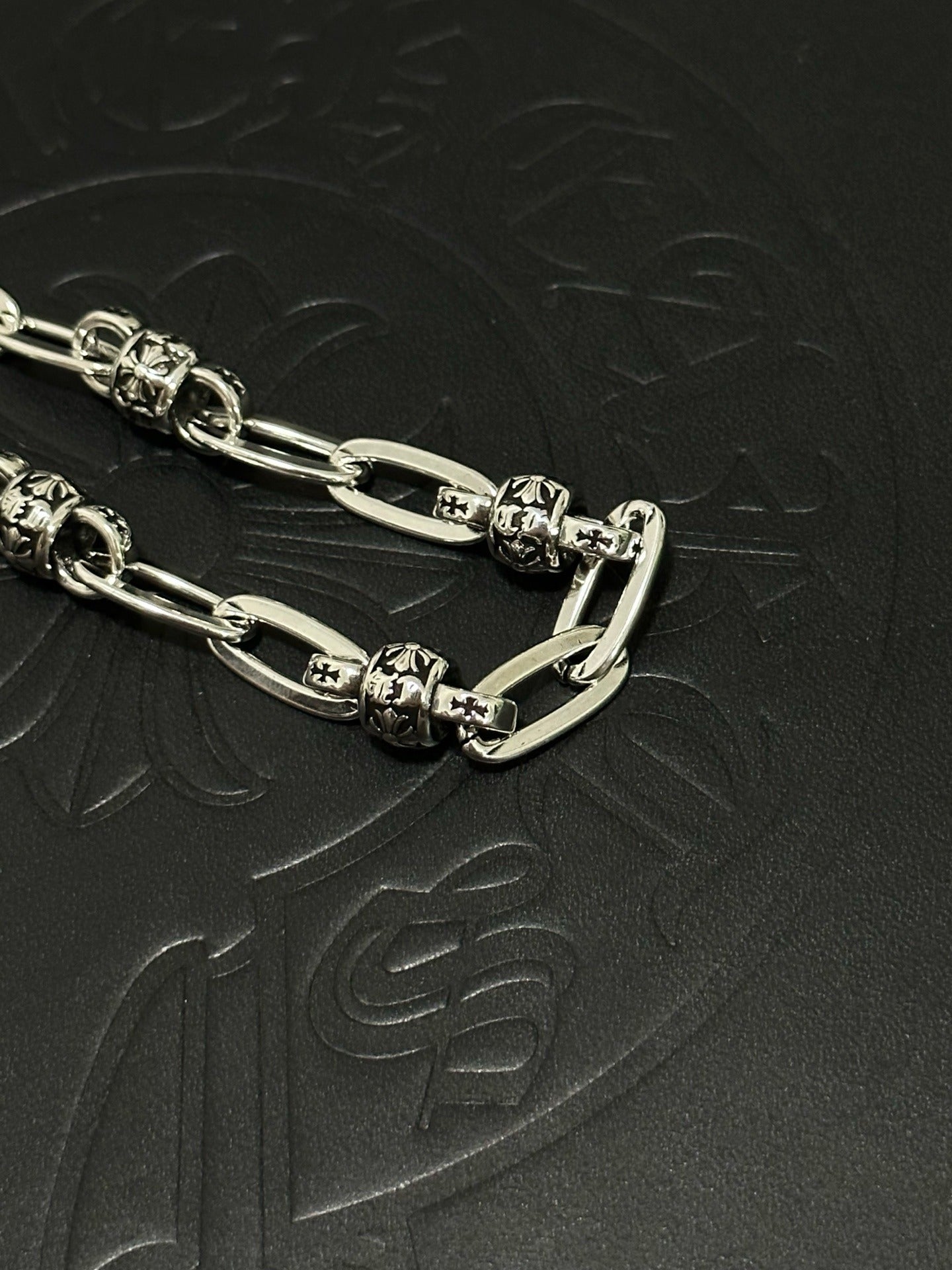 Chrome Hearts Sterling Silver Cross Bracelet