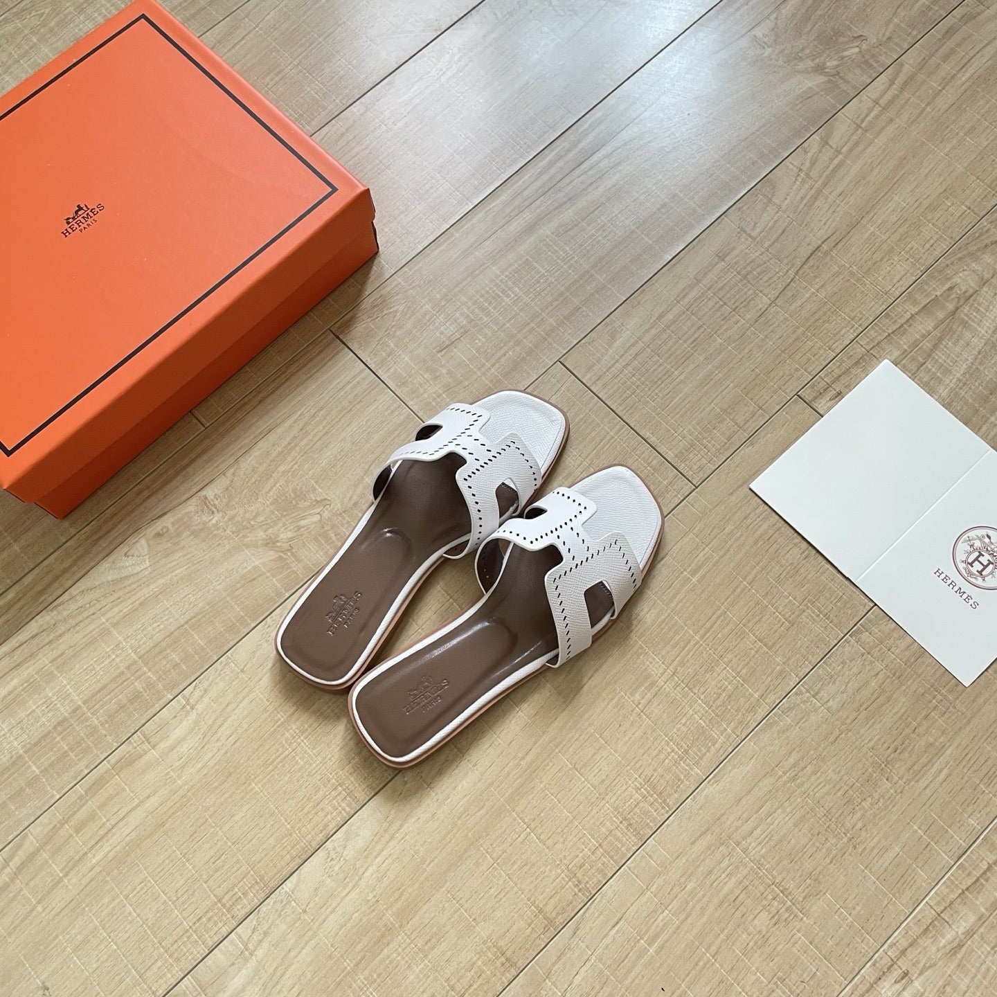 Hermes Leather Slides