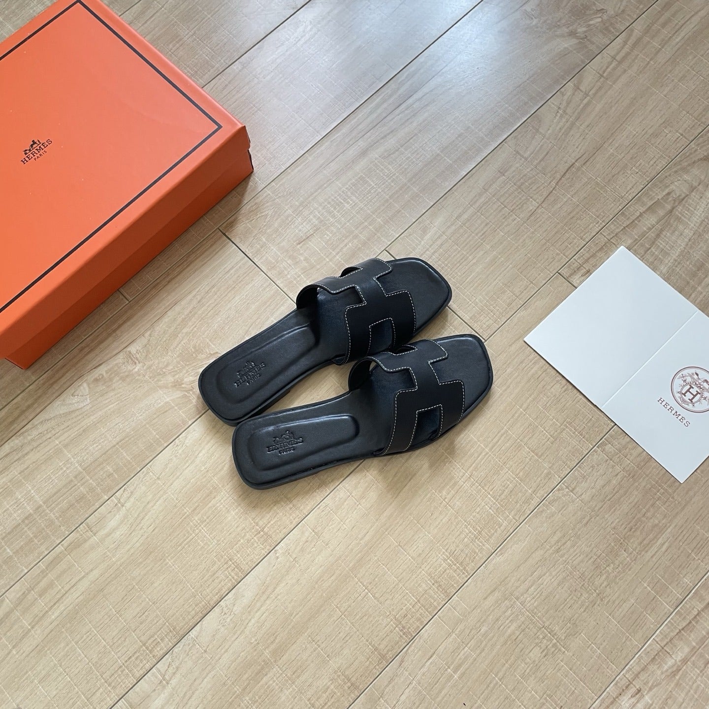 Hermes Leather Slides