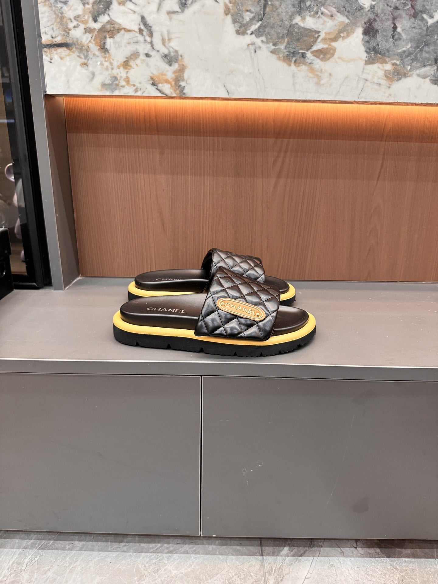 Chanel Lambskin Leather Slides