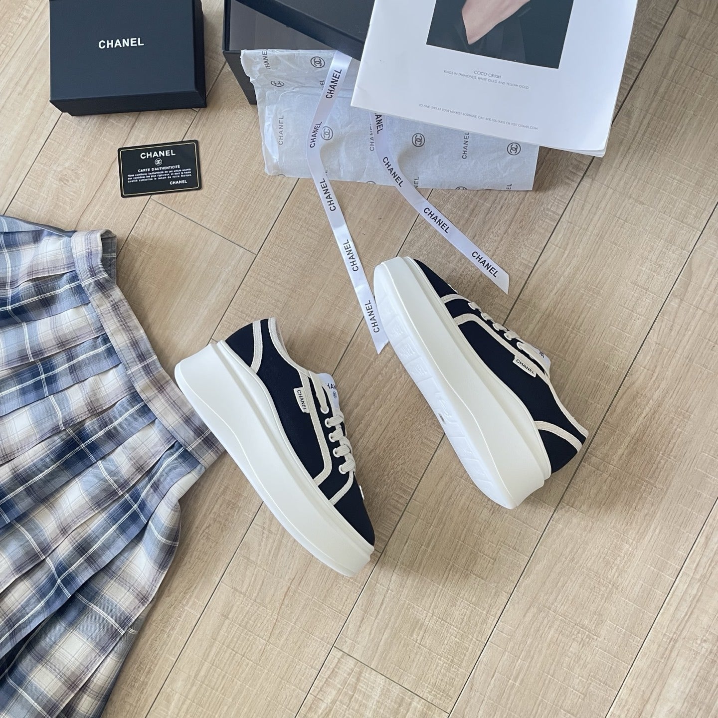 Chanel Canvas & Leather Canvas Shoes