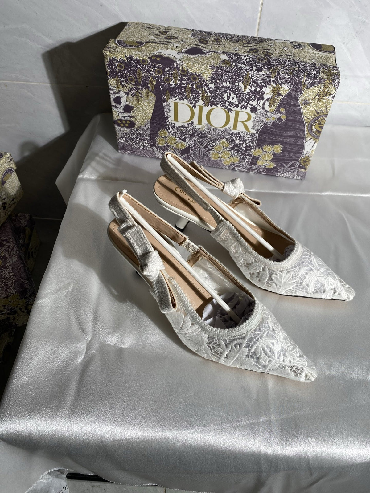 Dior Embroidered Heels