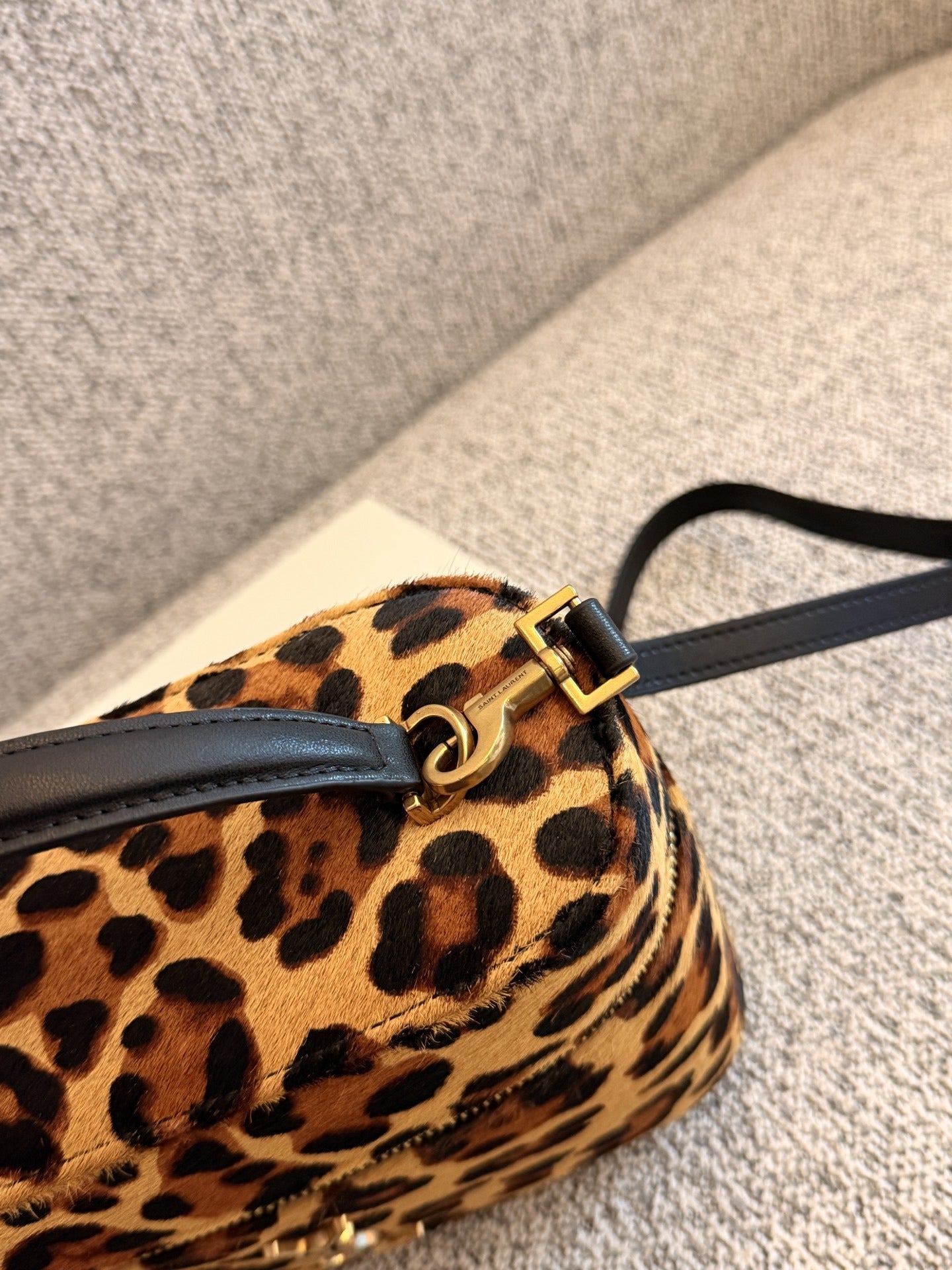 Saint Laurent Leopard-Print Handbag