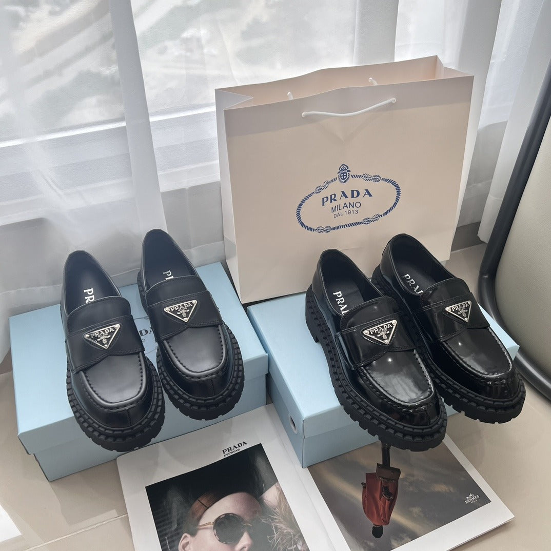 Prada Lambskin Leather Dress Shoes