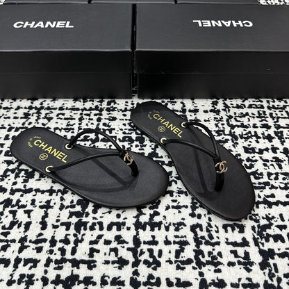 Chanel Lambskin Leather Slides