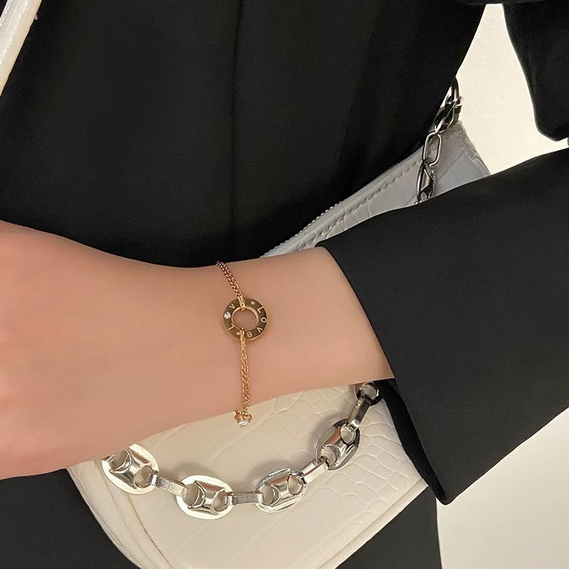 Cartier Silver Brass Logo Bracelet