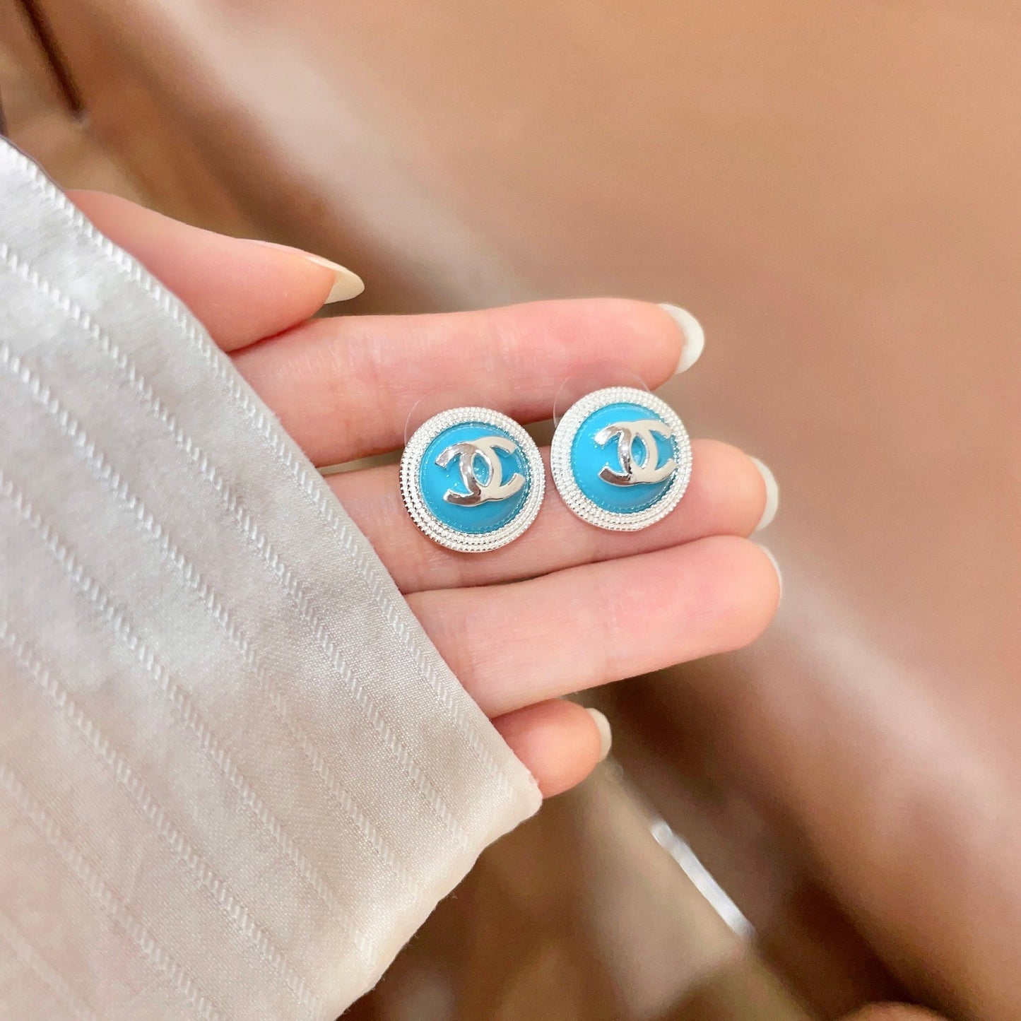Chanel Logo Earrings