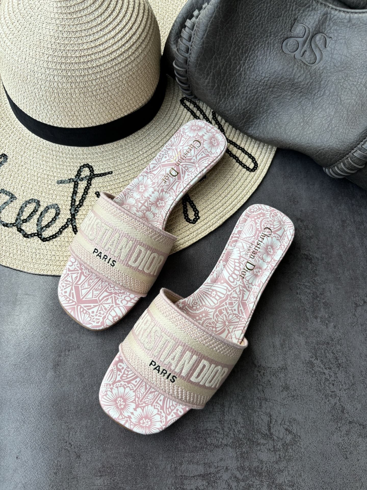 Dior Square Toe Slides