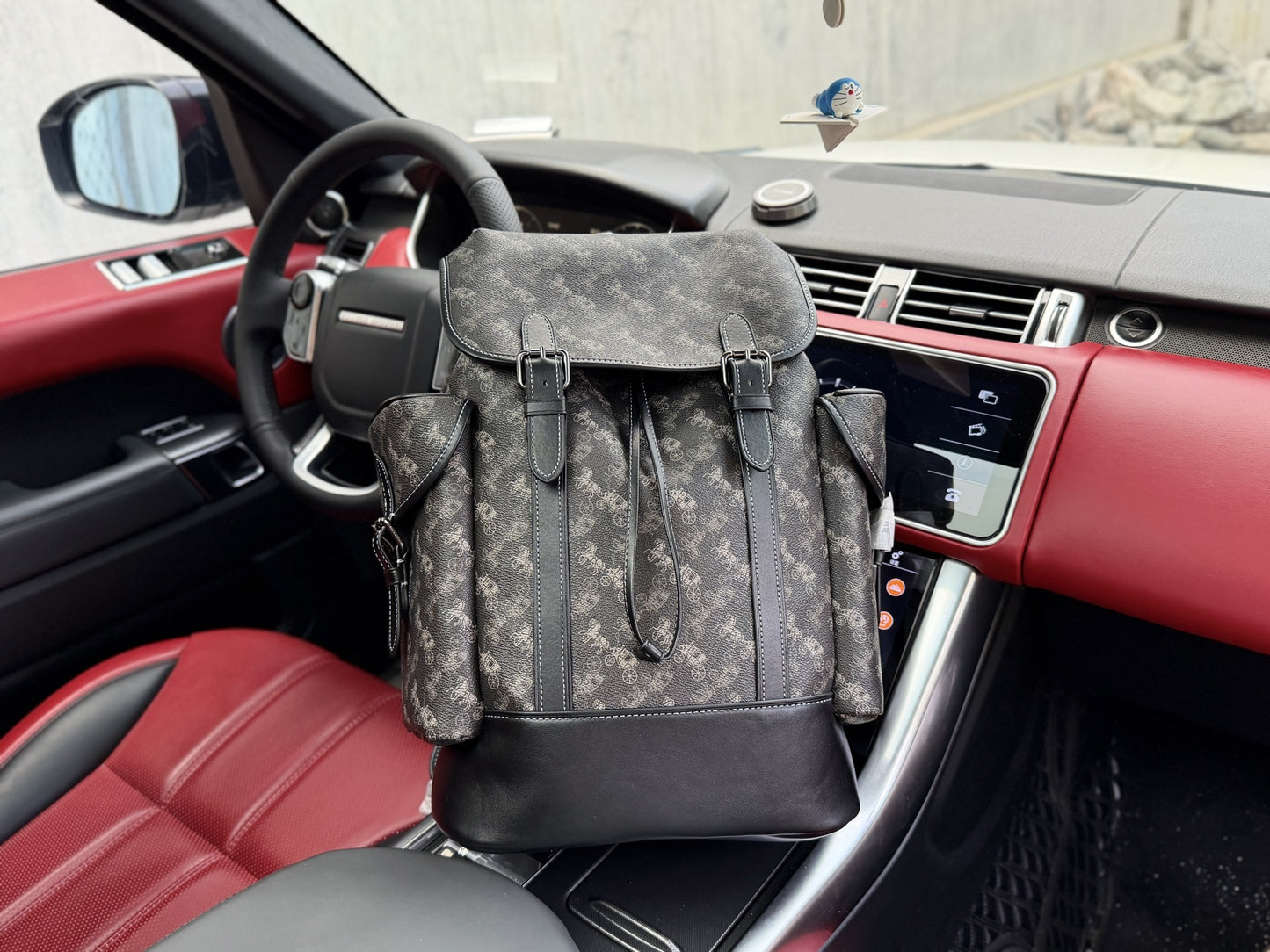 Coach Canvas Logo Backpack