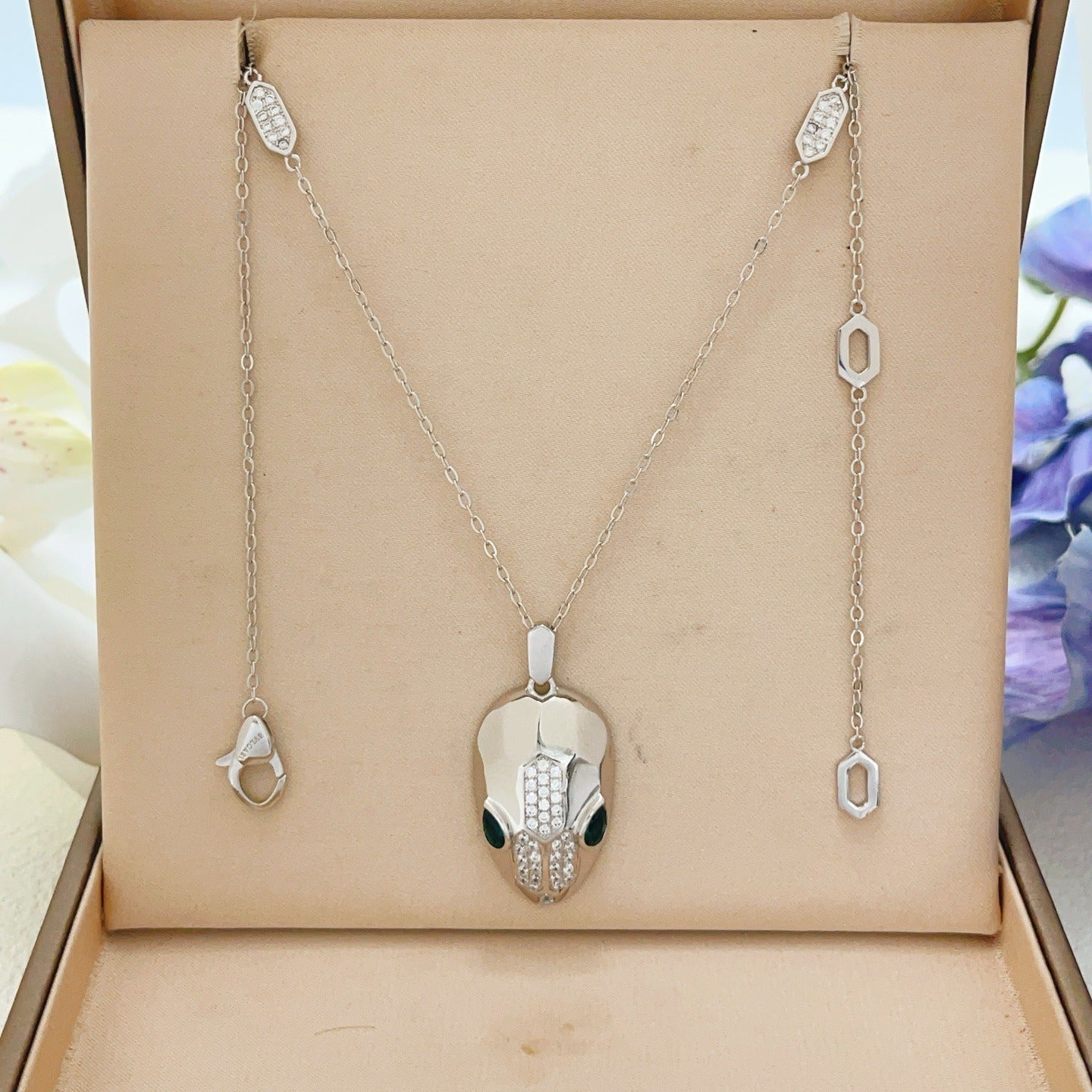 Bvlgari Silver Brass Serpent Necklace