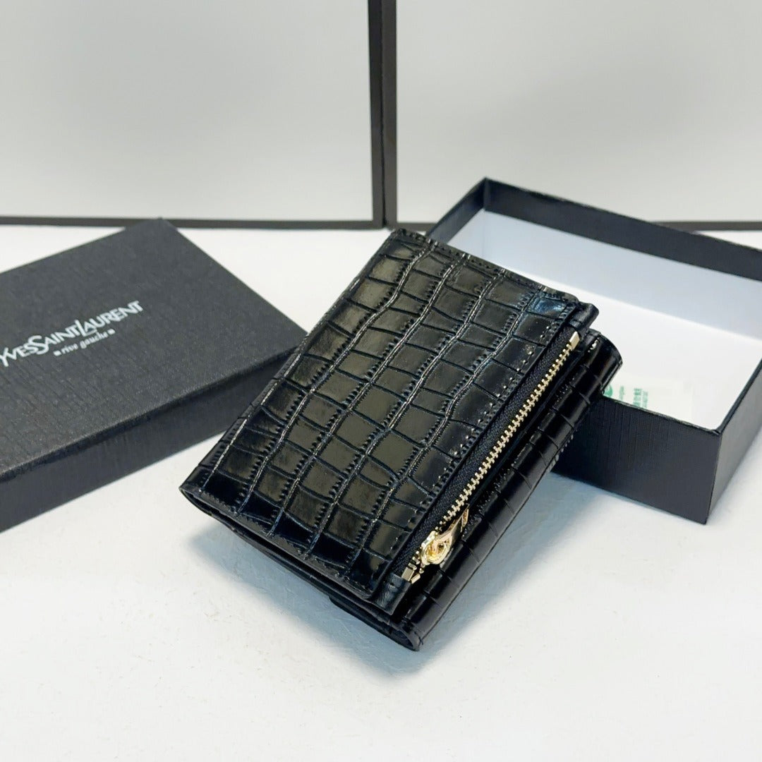Saint Laurent Black Leather Wallet
