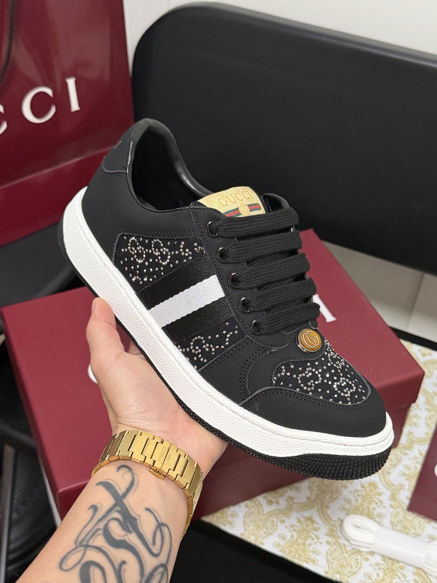 Gucci Crystal Sneakers