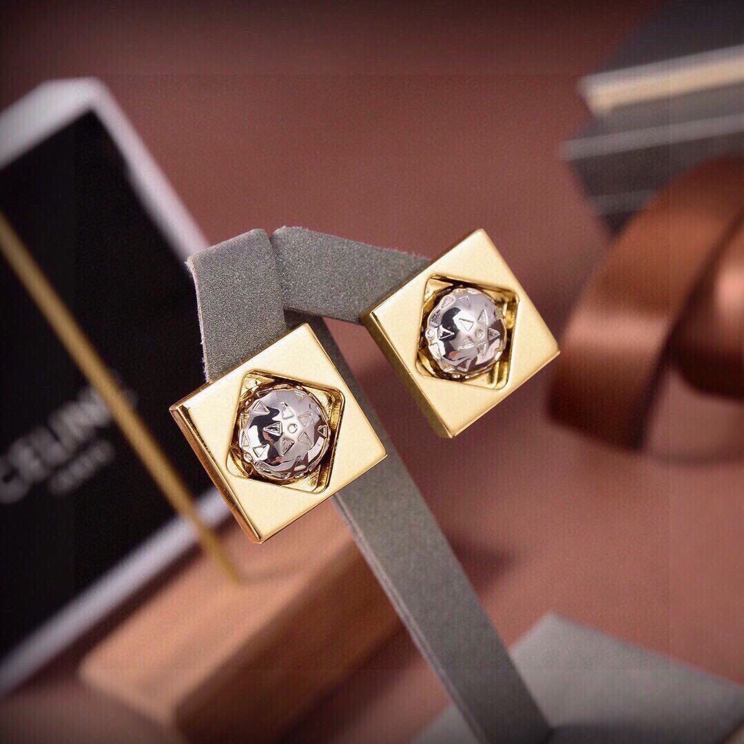 Celine Gold Orb Earrings