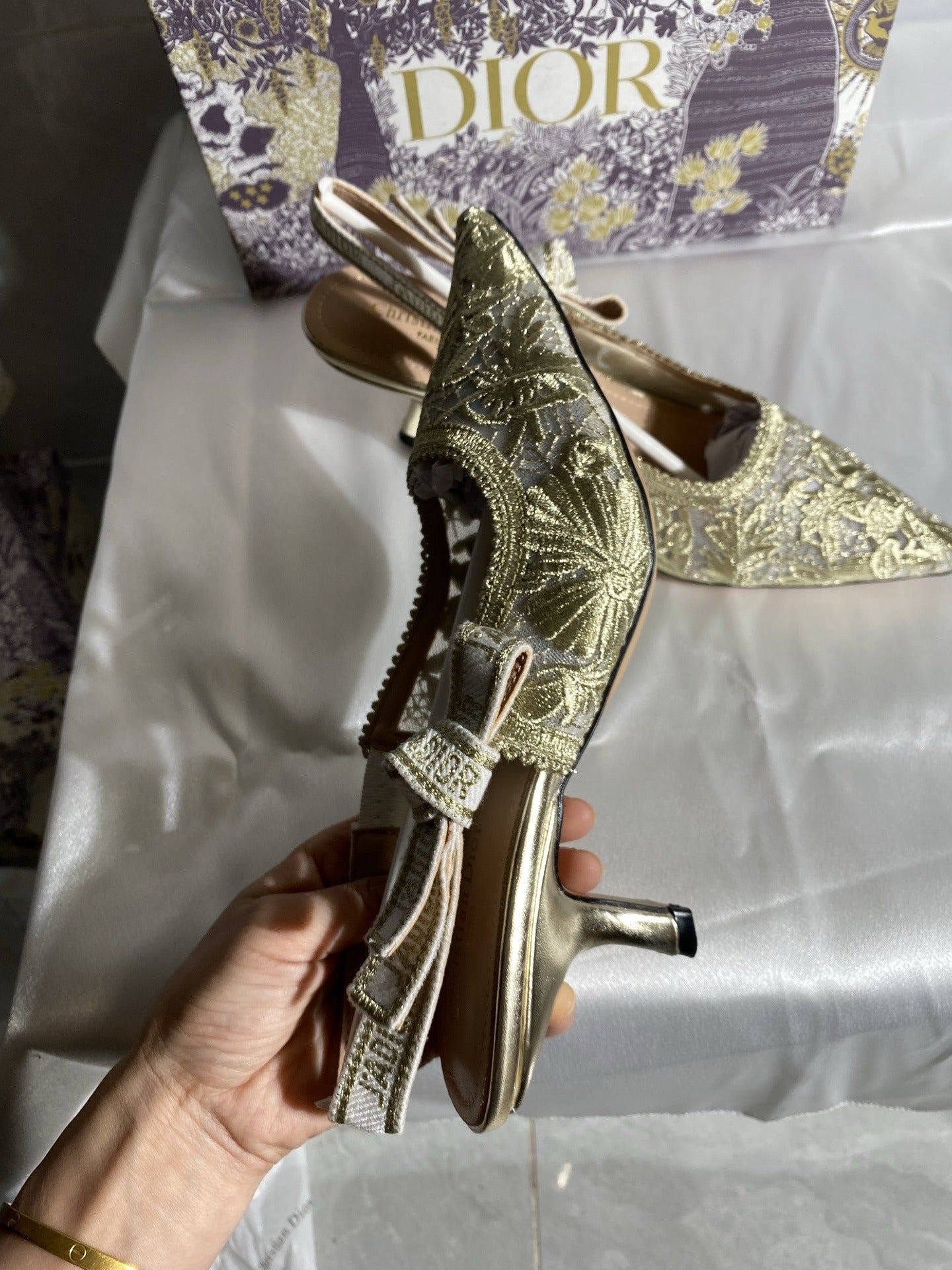 Dior Embroidered Heels