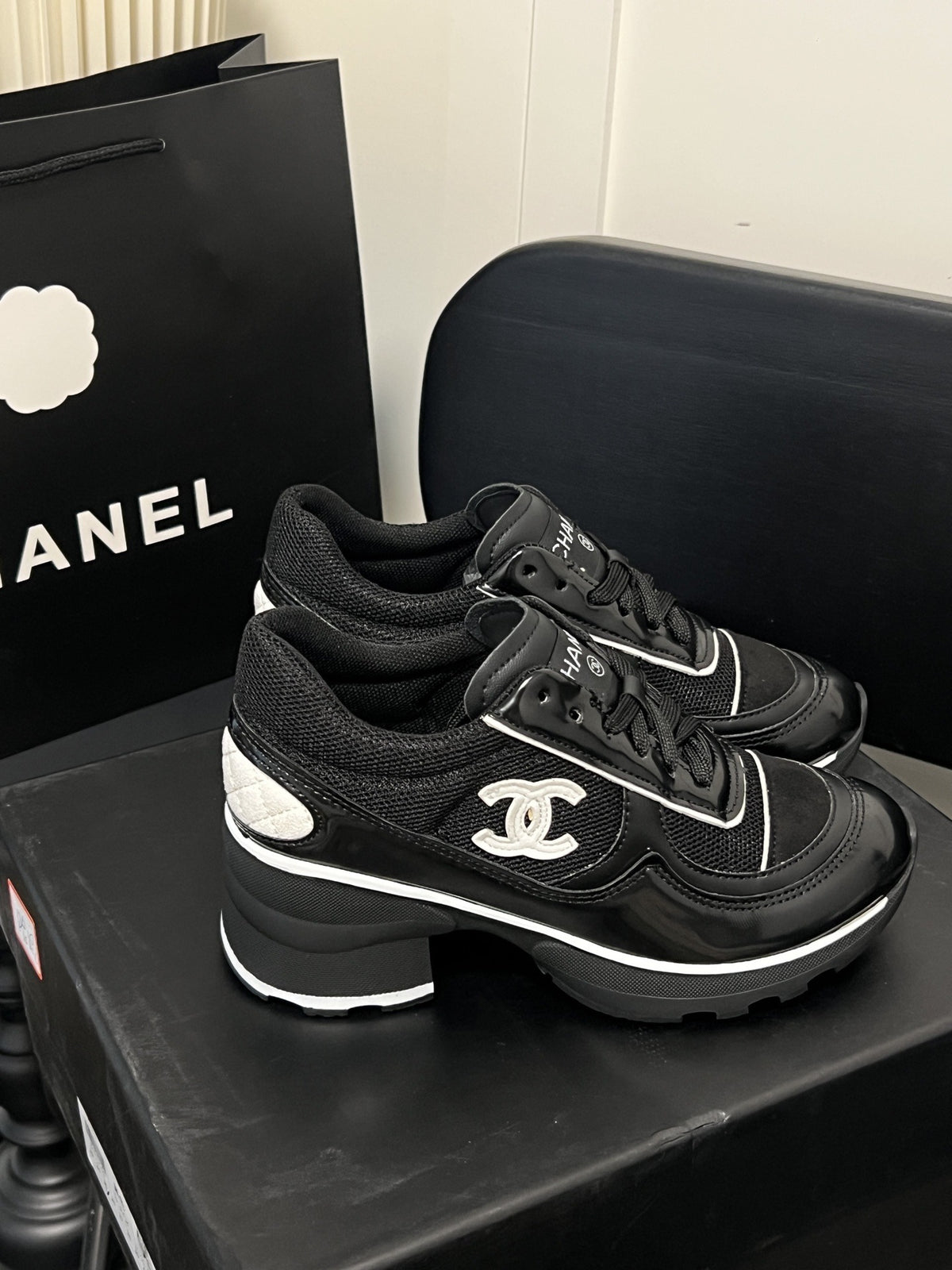 Chanel Logo Sneakers