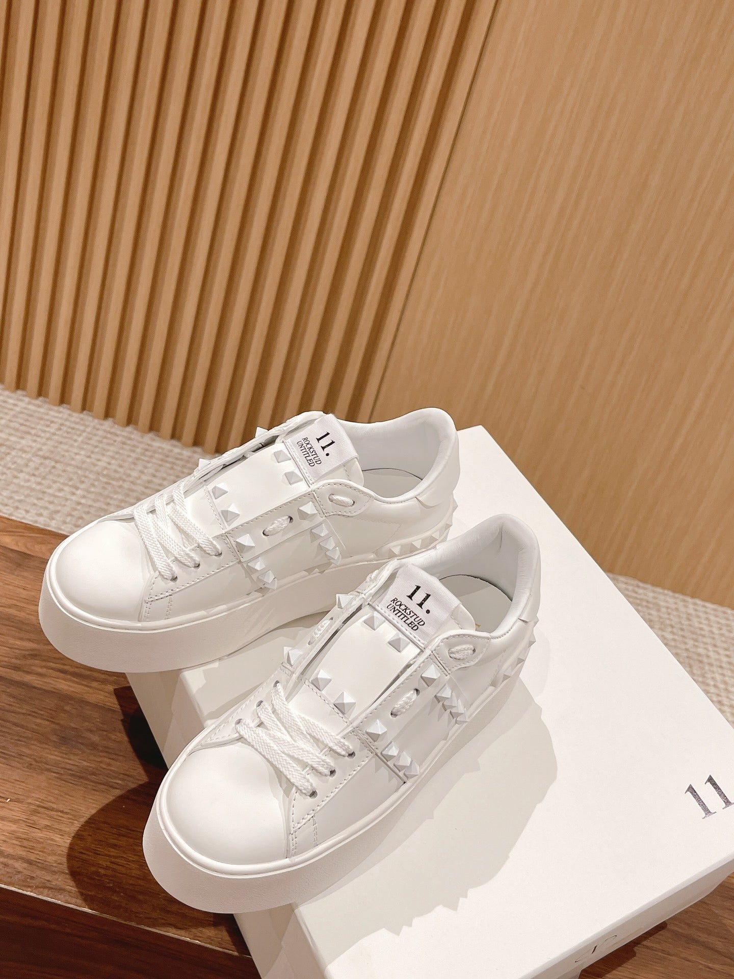 Valentino Calfskin Leather Sneakers