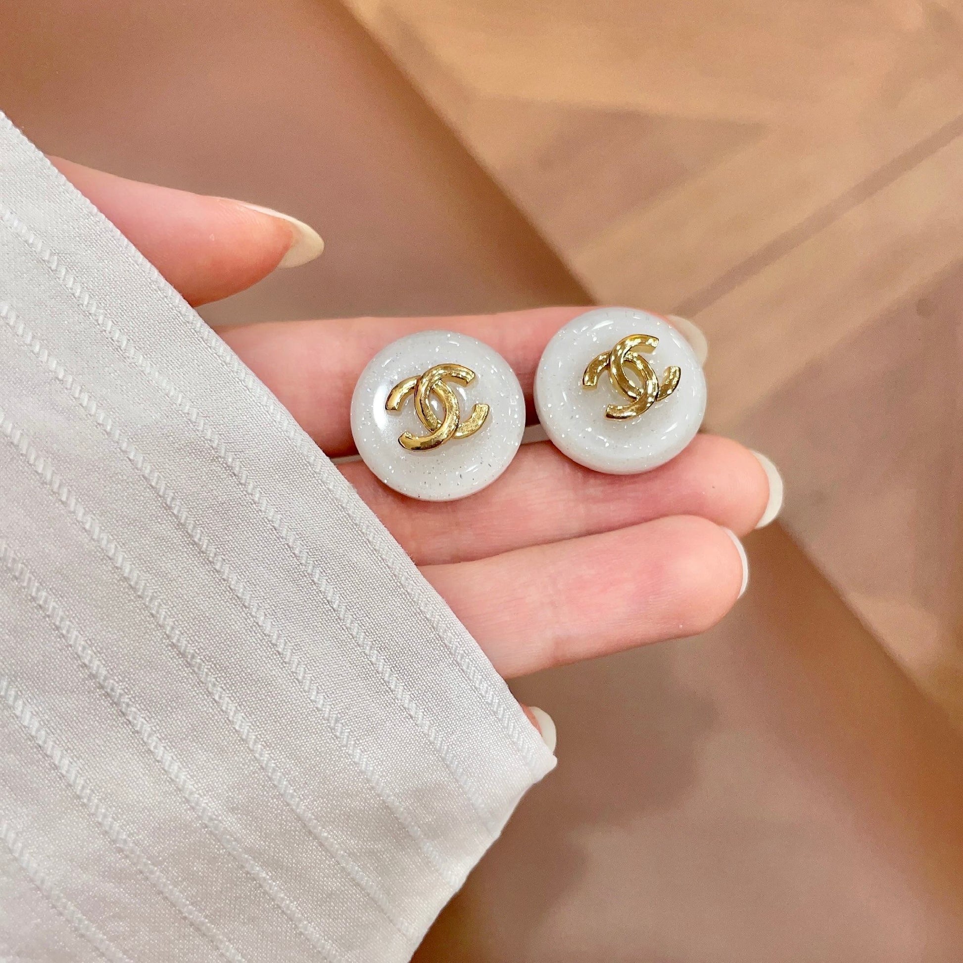 Chanel Logo Earrings
